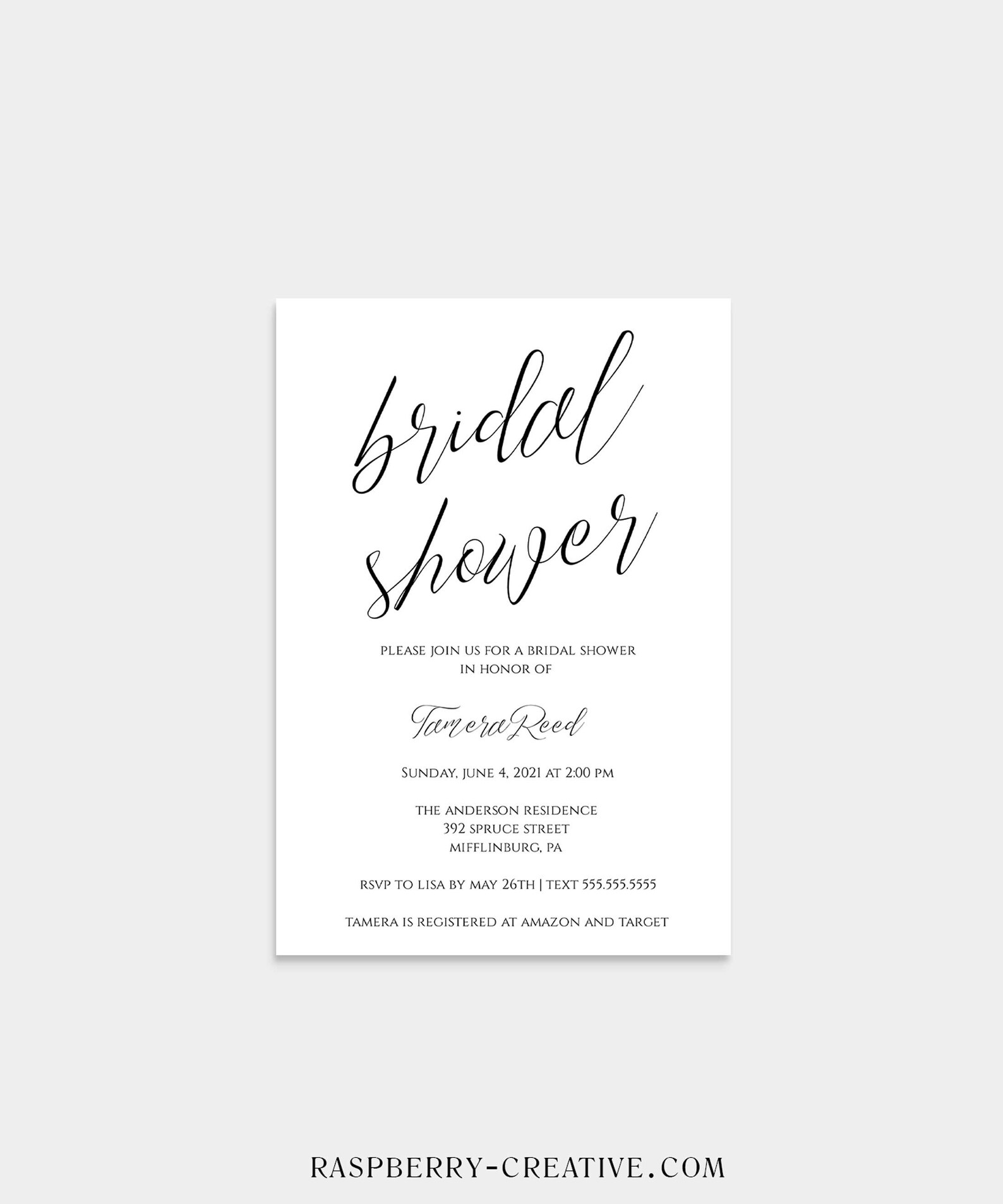 Printable Bridal Shower Invitation Template Bridal Shower Etsy