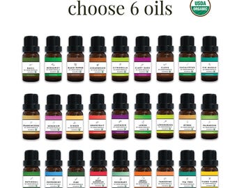 Organic Essential Oil Set: Custom Aromatherapy kit, Personalized