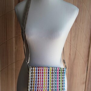 Multi Colored Handwoven Mexican Wristlet Crossbody / Wrist Bag