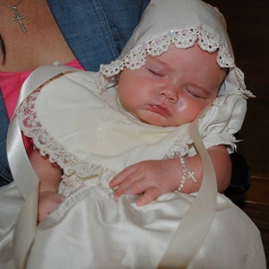 Infant, Baby, Toddler, Child Pearl & Sterling Silver Bracelet with Cross Charm Christening, Baptism, 1st Communion, Confirmation image 3