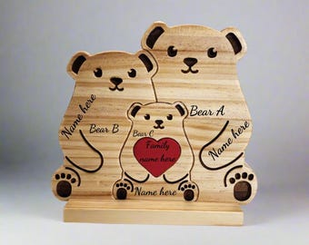 Wooden Bear Family puzzle