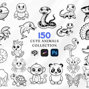150 Animal Procreate Brushes - Ultimate Wildlife-Inspired Digital Art Collection