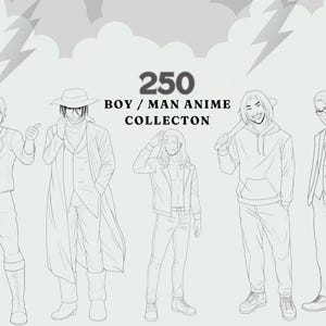 250 Anime Boy/Men Procreate Brushes - Complete Collection for Digital Anime Art