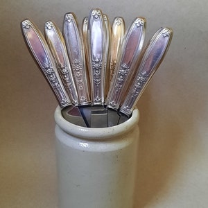 Silverplate knives set of 12 collection of twelve french design flatware silverware silver set  antique vintage great for weddings