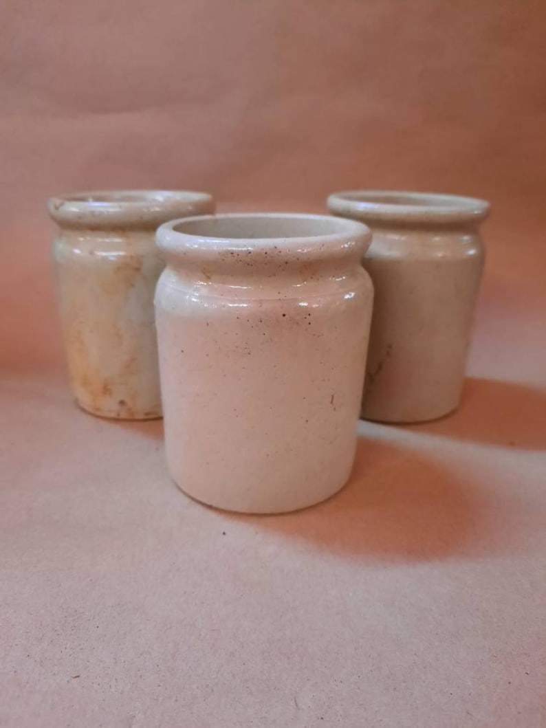 crockery pot English stoneware crock jar for meat paste or image 0