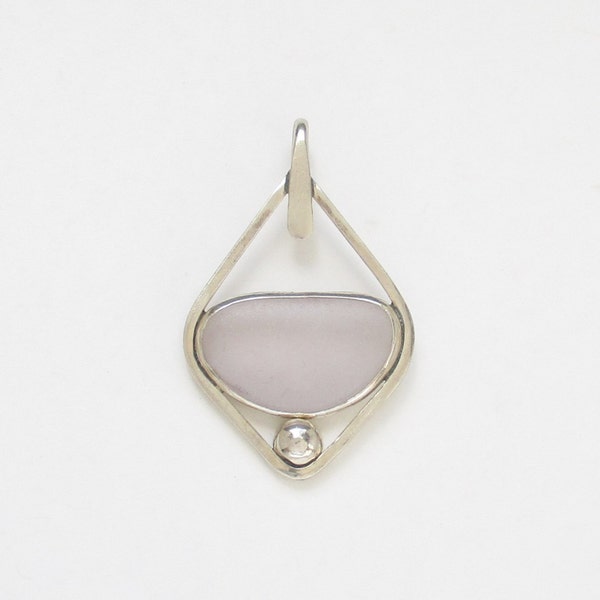 Sea Glass Jewelry - Sterling Lavender Sea Glass Pendant