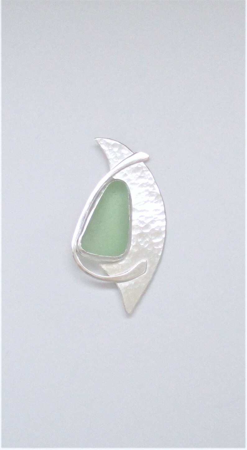Sea Glass Jewelry Sterling Rare Uvvaseline Sea Glass Pendant