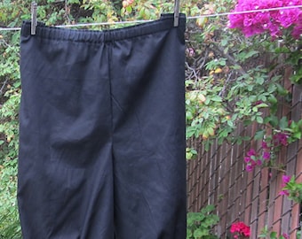 Ready now!  Mens Medium Renaissance Breeches Knickers Black Cotton Elastic Waist Pants