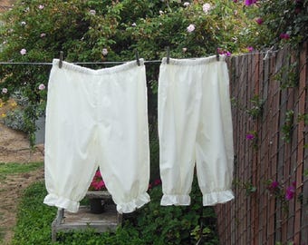 Ready now!  Womens 3X Natural Cotton Bloomers Basic Frugal Frills No Lace