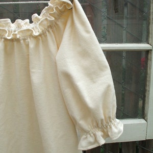 XSm-XLg Cotton Flannel Prairie Nightgown Womens Ruffles No Lace Custom Made