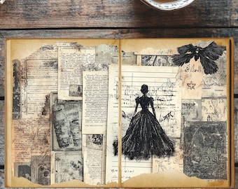 Witch’s Almanac | Vintage Junk Journal Papers | Magical Spellbook Ephemera | Digital Download | 10 Pages + 3 Bonus