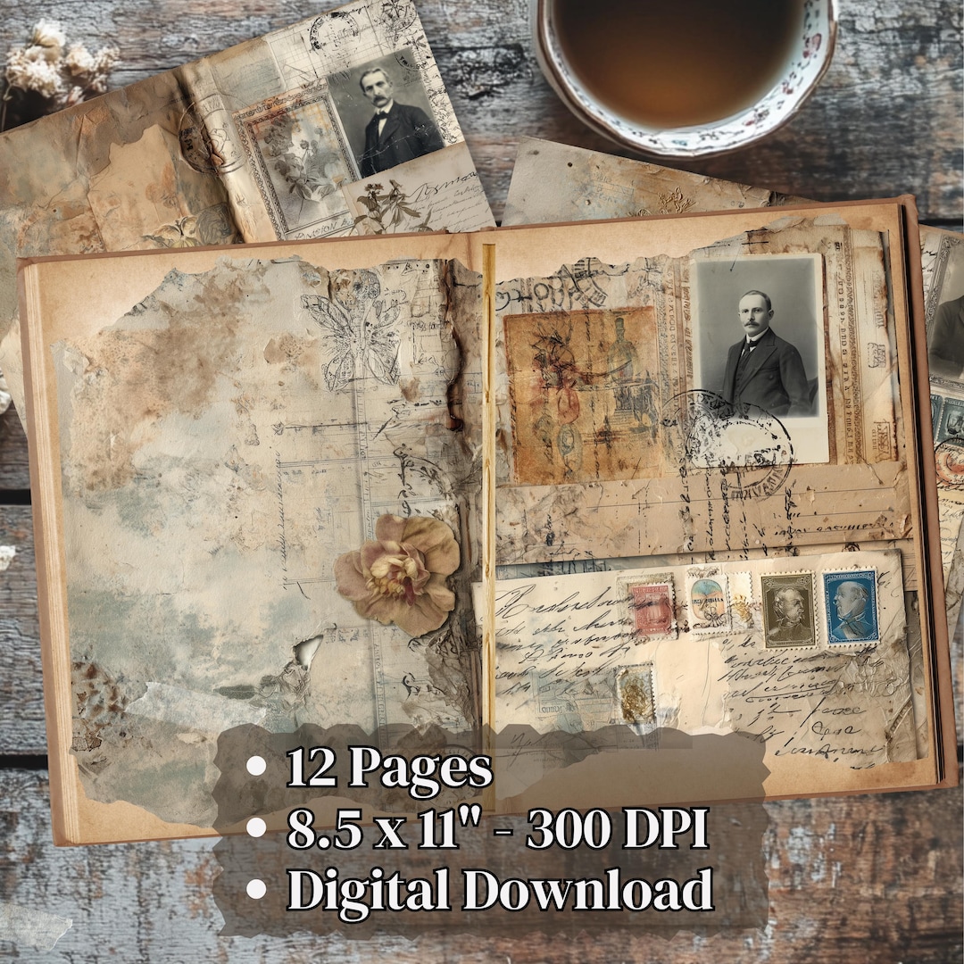 Junk Journal Ephemera Kit Bundle | Vintage Victorian Letters | Aged ...