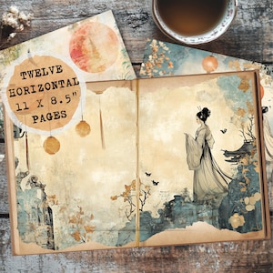 Fairy Digital Kit Junk Journal | Legends of Lanternlight | Asian Theme | Printable Pages | Ethereal Ephemera | Scrapbook Kit