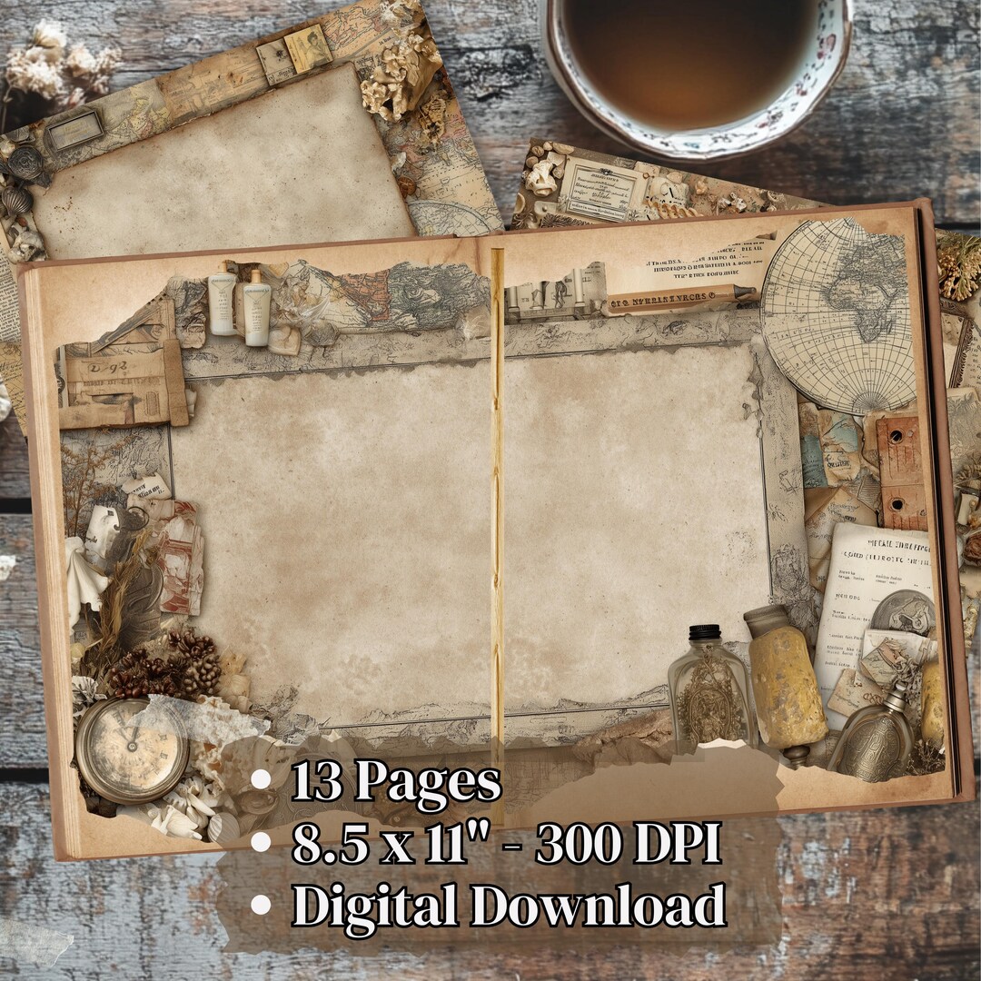 Junk Journal Digital Kit | Vintage Victorian Ephemera | Printable ...