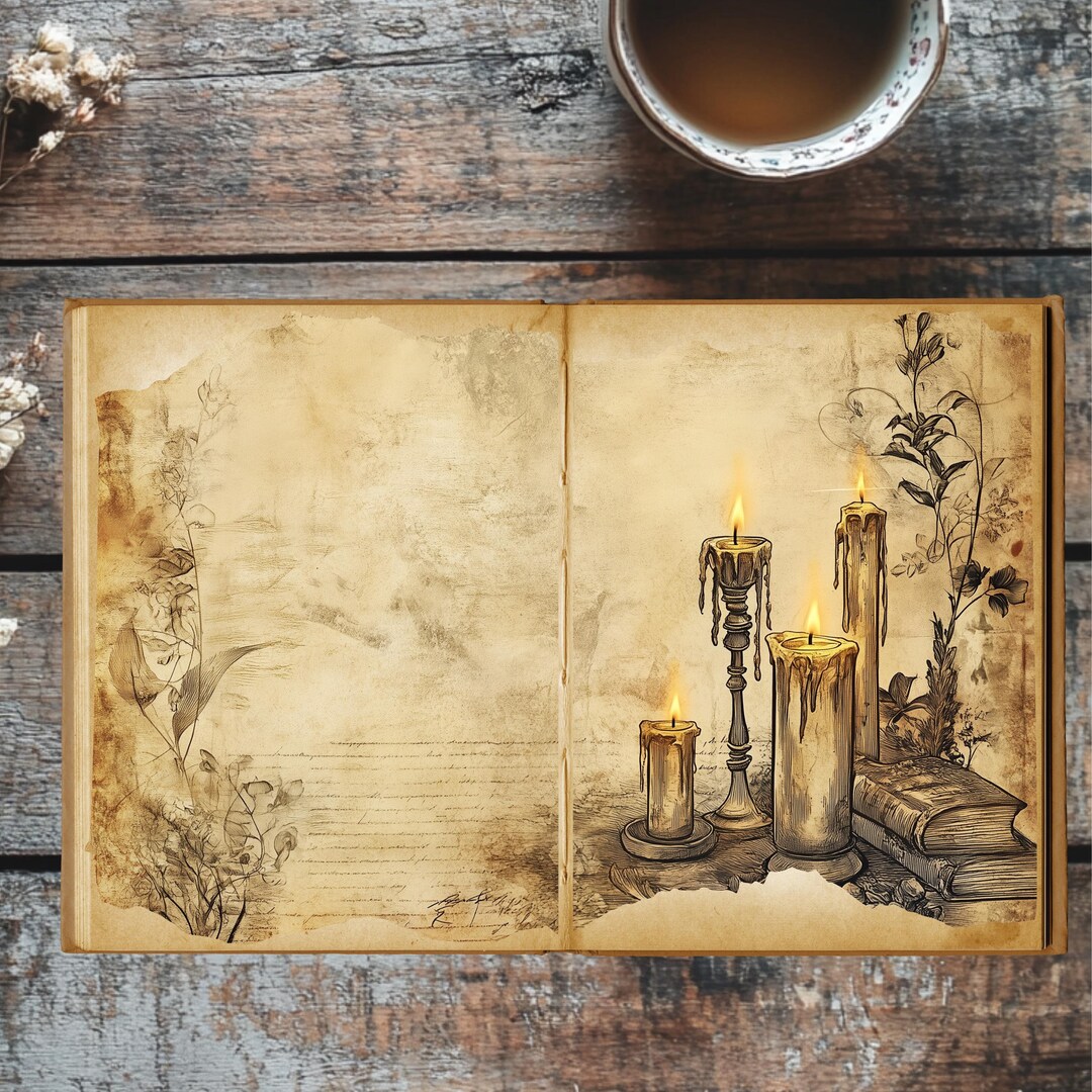 Grimoire Whispers – Vintage Gothic Junk Journal Pages | Spellbook ...