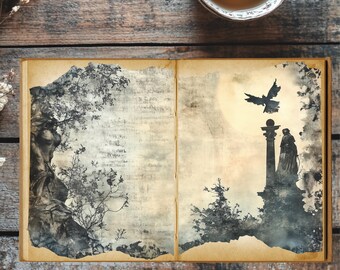 Moonlit Myths: Fairytale Junk Journal Kit - Digital Download - 10 pages + 3 bonus pages