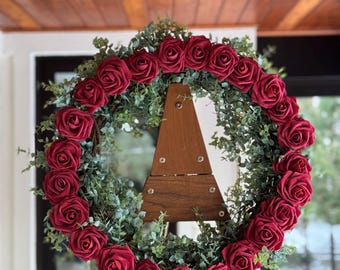 Eucalyptus & Roses wreath 24”