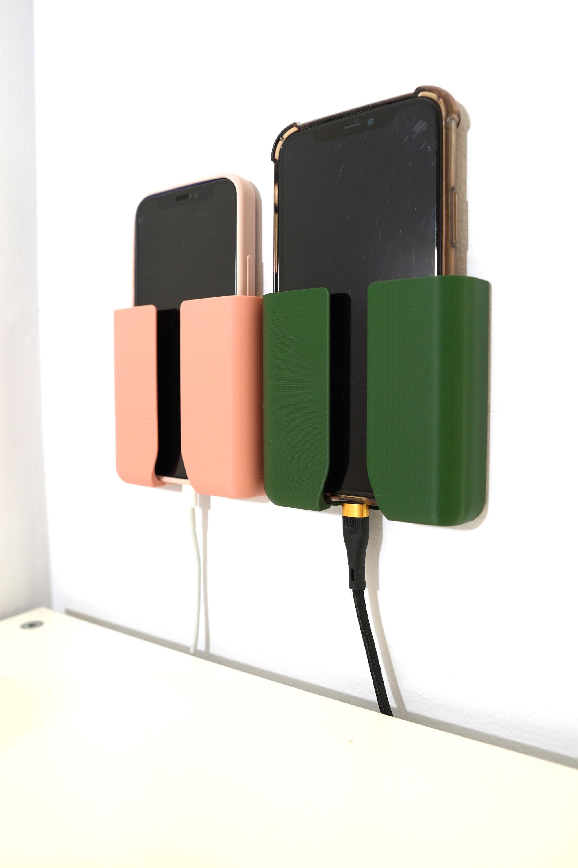 Phone organiser wall holder smartphone minimalist charging station, Van, mobile home, caravan phone organisation, van life