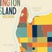 Washington Island Wisconsin Art Map Print Door County by | Etsy