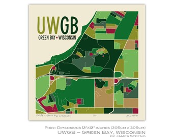 Ripon College Ripon Wisconsin Campus Art Map Print by James | Etsy