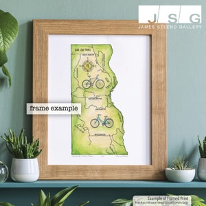 Milwaukee County Road Map Kunstdruck von James Steeno (County Park, Radweg, Oak LeafTrail, Milwaukee Wisconsin, Park Karte)