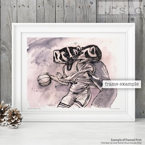 Badger Basketball Illustration Art Print by James Steeno