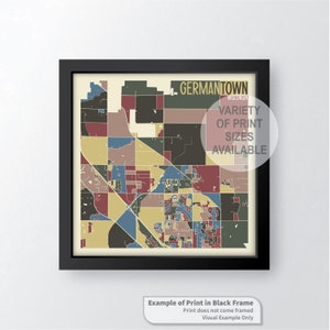 Germantown, Wisconsin Kunstdruck Stadtplan (Washington County) von James Steeno