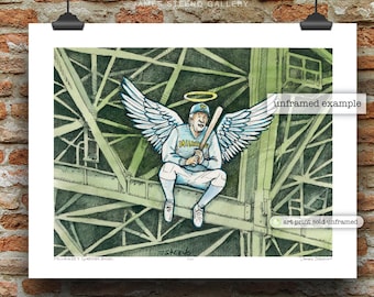 Milwaukee's Guardian Angel Pen, Ink and Watercolor Art Print by James Steeno (Milwaukee County)