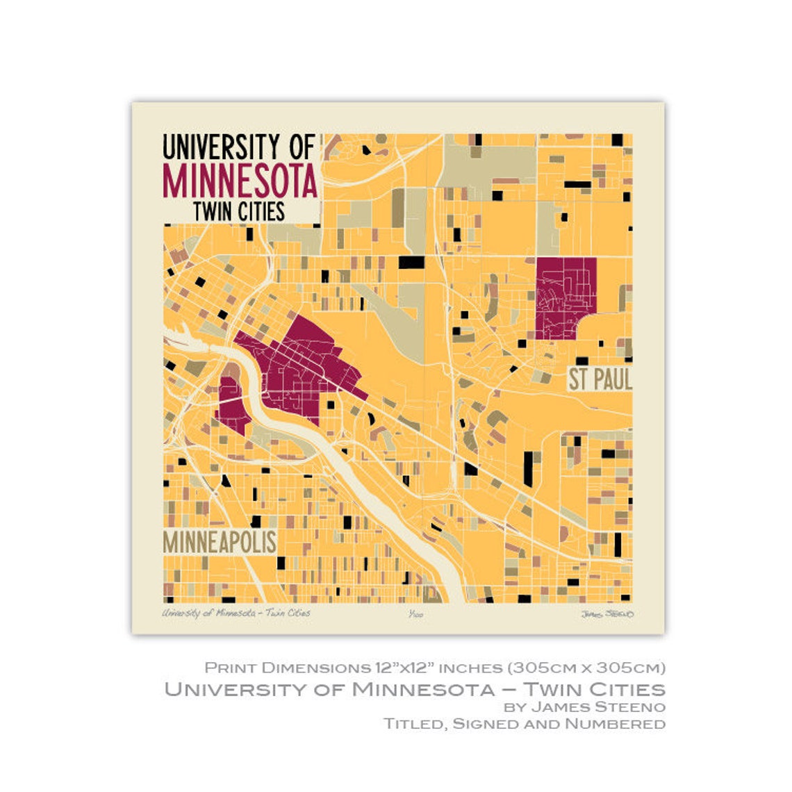 University of Minnesota Twin Cities minneapolis St Paul Etsy