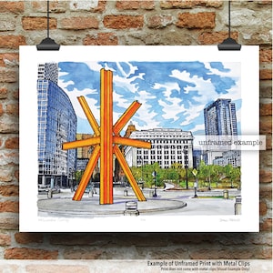 Milwaukee Calling Pen, Ink and Watercolor Art Print by James Steeno (Milwaukee County)