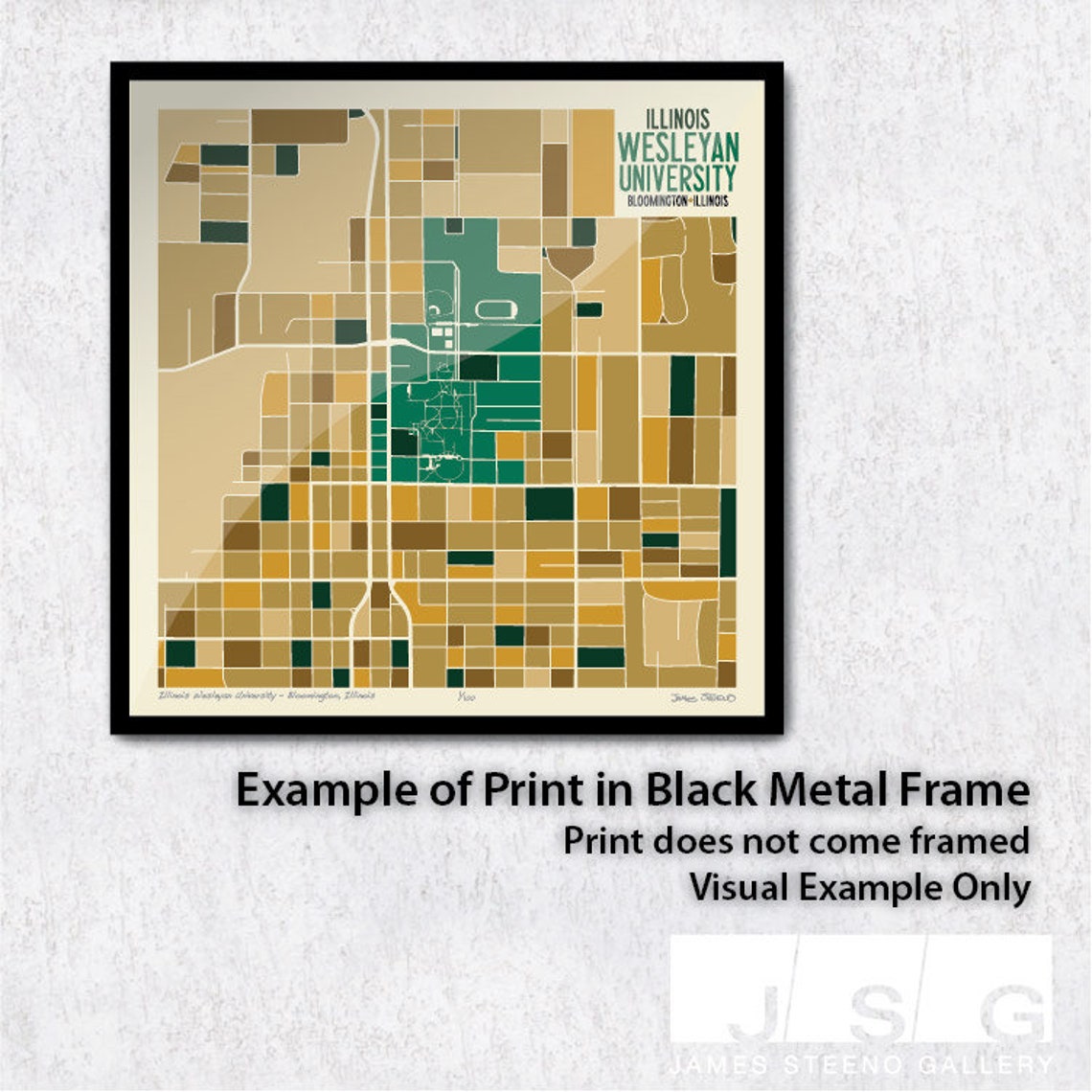 Illinois Wesleyan University Bloomington Illinois Campus Art - Etsy