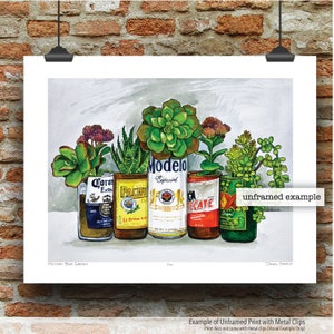 Mexican Beer Garden Watercolor Art Print by James Steeno image 6