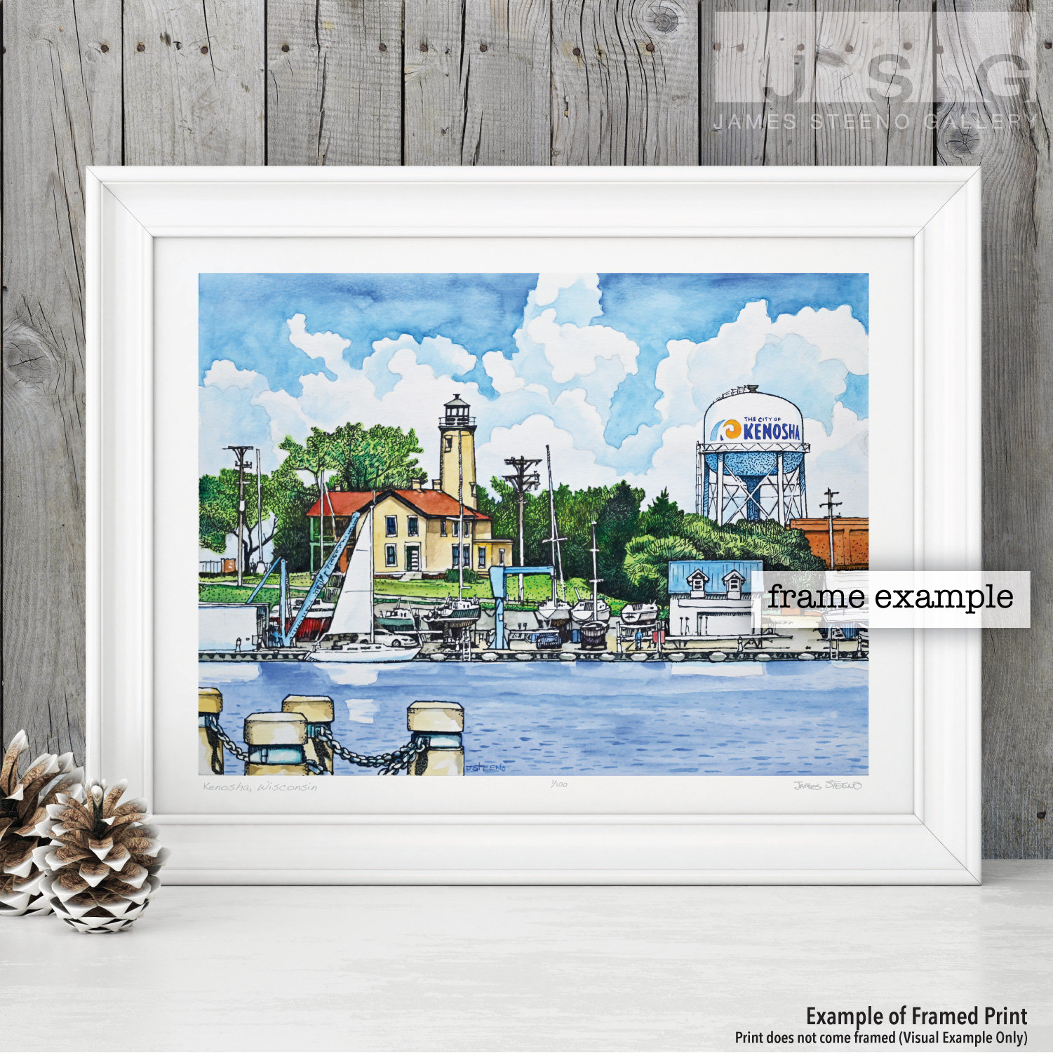 Kenosha Wisconsin Pen Ink And Watercolor Art Print By James | Etsy