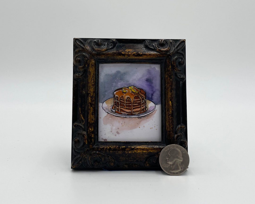 Pancakes Framed Miniature Watercolor Art Print by James Steeno Etsy