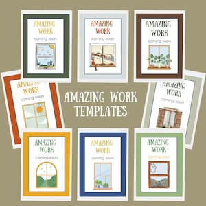 Editable Window-Themed Amazing Work Posters | Printable Student Display Templates for Bulletin Boards