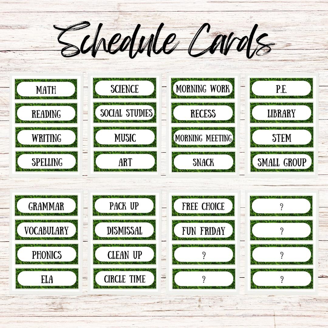 Subject Routine Format Editable Classroom Subject Schedule Cards: Visual Daily Routine - Canva ...