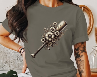 Floral Baseball Bat Image: 300dpi Sublimation Design (Digital Download)