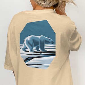 Winterkunst ijsbeer: arctische dieren in het wild png-afdruk (digitale download)