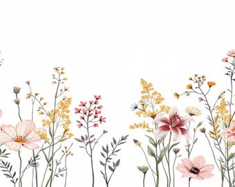 Watercolor Floral Clipart, Mug Tumbler Design (Digital Download)