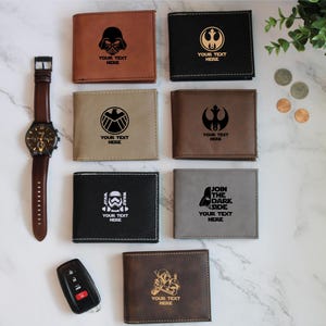 Personalisierte Star Wars Brieftasche, Benutzerdefinierte Kunstleder Brieftasche, Star Wars Fans Geschenk, Benutzerdefinierte Geschenk Brieftasche, Darth Vader Brieftasche