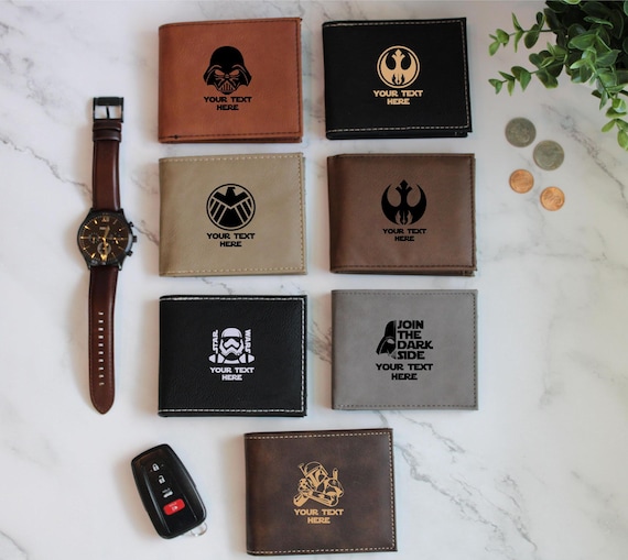 Personalized Star Wars Wallet, Custom Leatherette Wallet, Star Wars Wallet, Star Wars Fans Gift, Custom Gift Wallet, Darth Vader Wallet