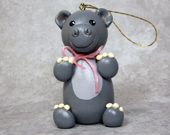 Baby Hippo Ornament