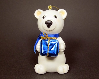 Birthday Gift Bear Ornament