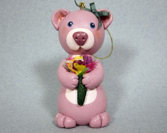 Bear with Posies Ornament