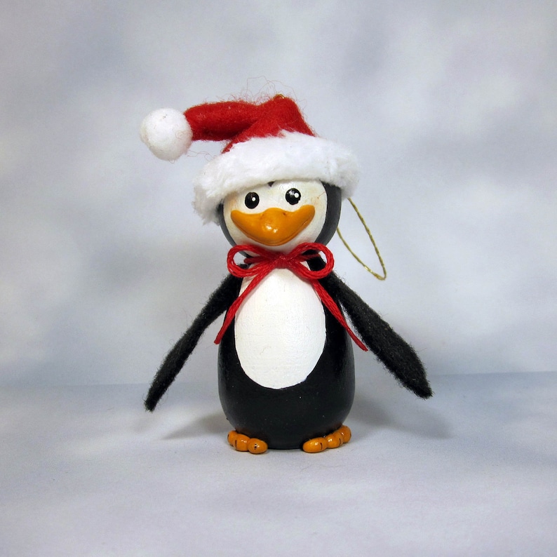 Christmas Penguin Ornament Etsy