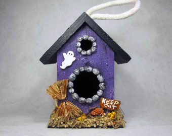 Halloween Ghost Mini Birdhouse