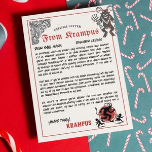 Plantilla de carta personalizada de Krampus: ¡Dale tu toque especial a una Navidad diferente!