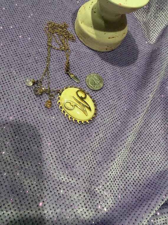 vintage initial necklace - image 6