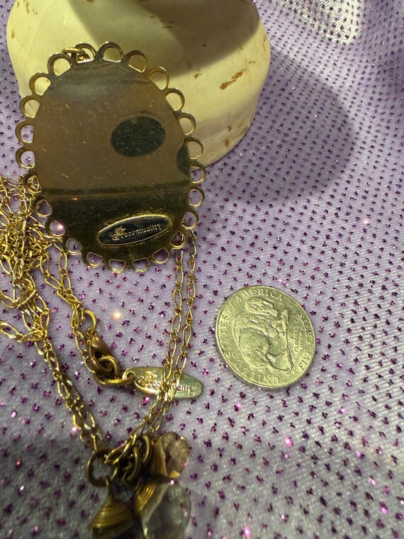 vintage initial necklace - image 2