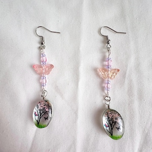 Pink Spring Meadow earrings